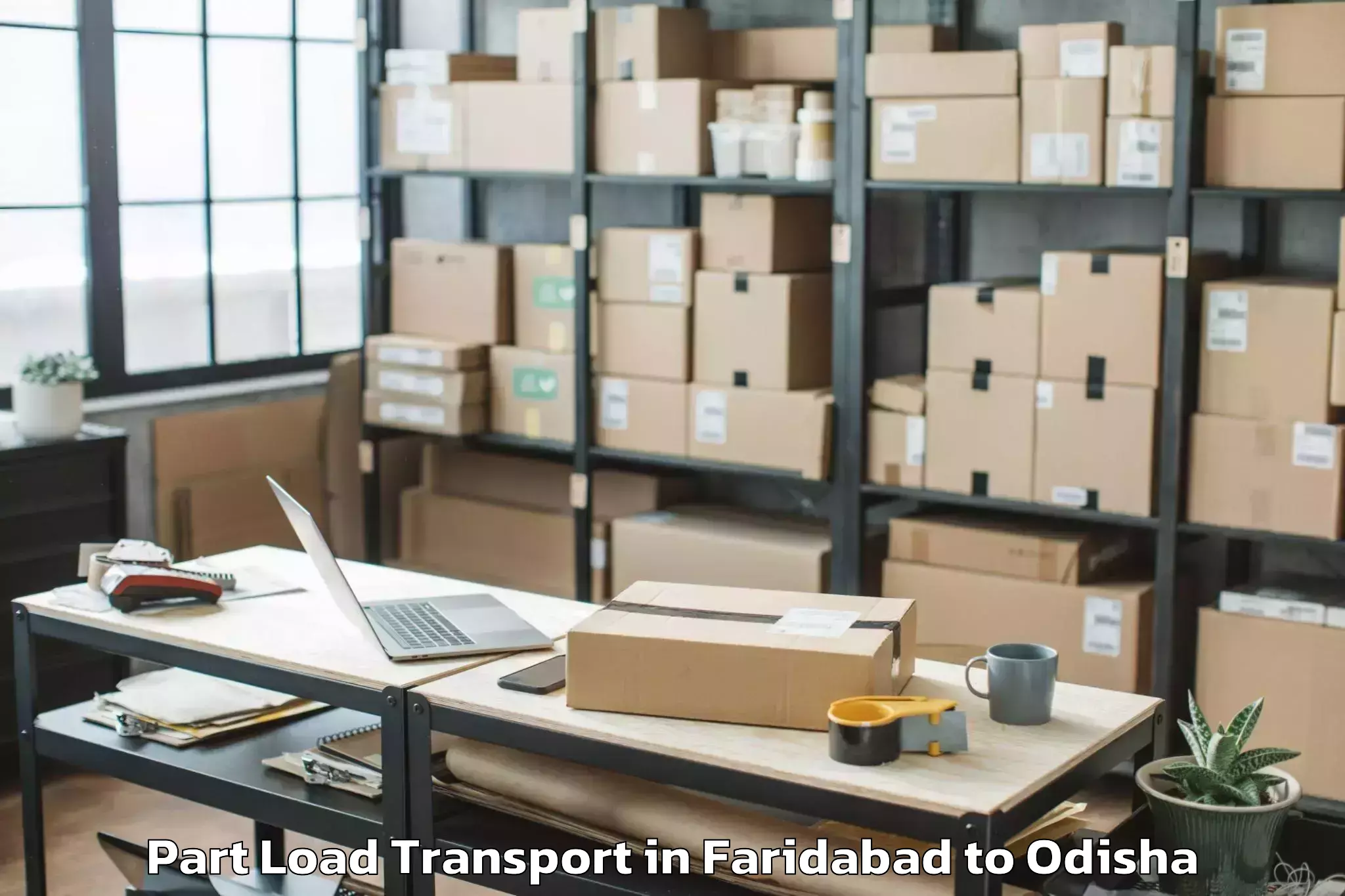 Easy Faridabad to City Centre Mall Sambalpur Part Load Transport Booking